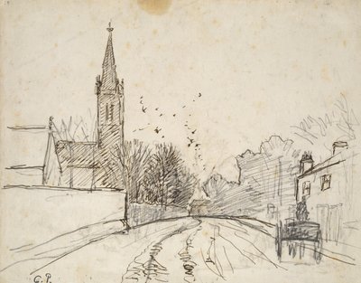 Study of Upper Norwood, London, with All Saints Church by Camille Jacob Pissarro